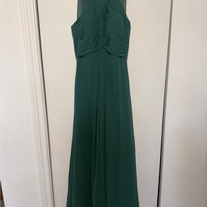 Azazie Deep Green Sleeveless Maxi Gown